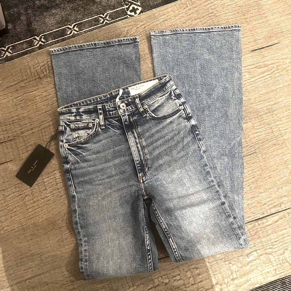 Rag & Bone Casey High Rise Flare Jeans in Norwalk. - Picture 5 of 10